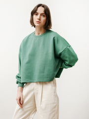 classic crew - lightweight terry washed green