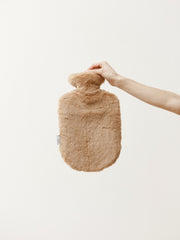 hot water bottle - faux fur camel
