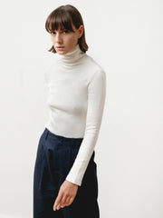 torretto turtleneck - stretch knit snow