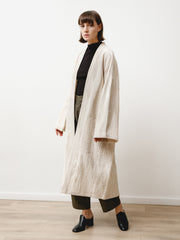 fan robe - natural jacquard cream