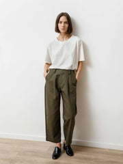 pleat trouser - canvas jalapeño