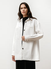 the overshirt - vegan leather snow