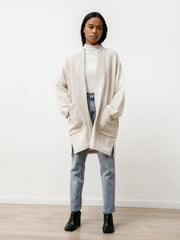 l/s range jacket - natural jacquard cream