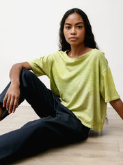 crop tee - slub jersey chartreuse