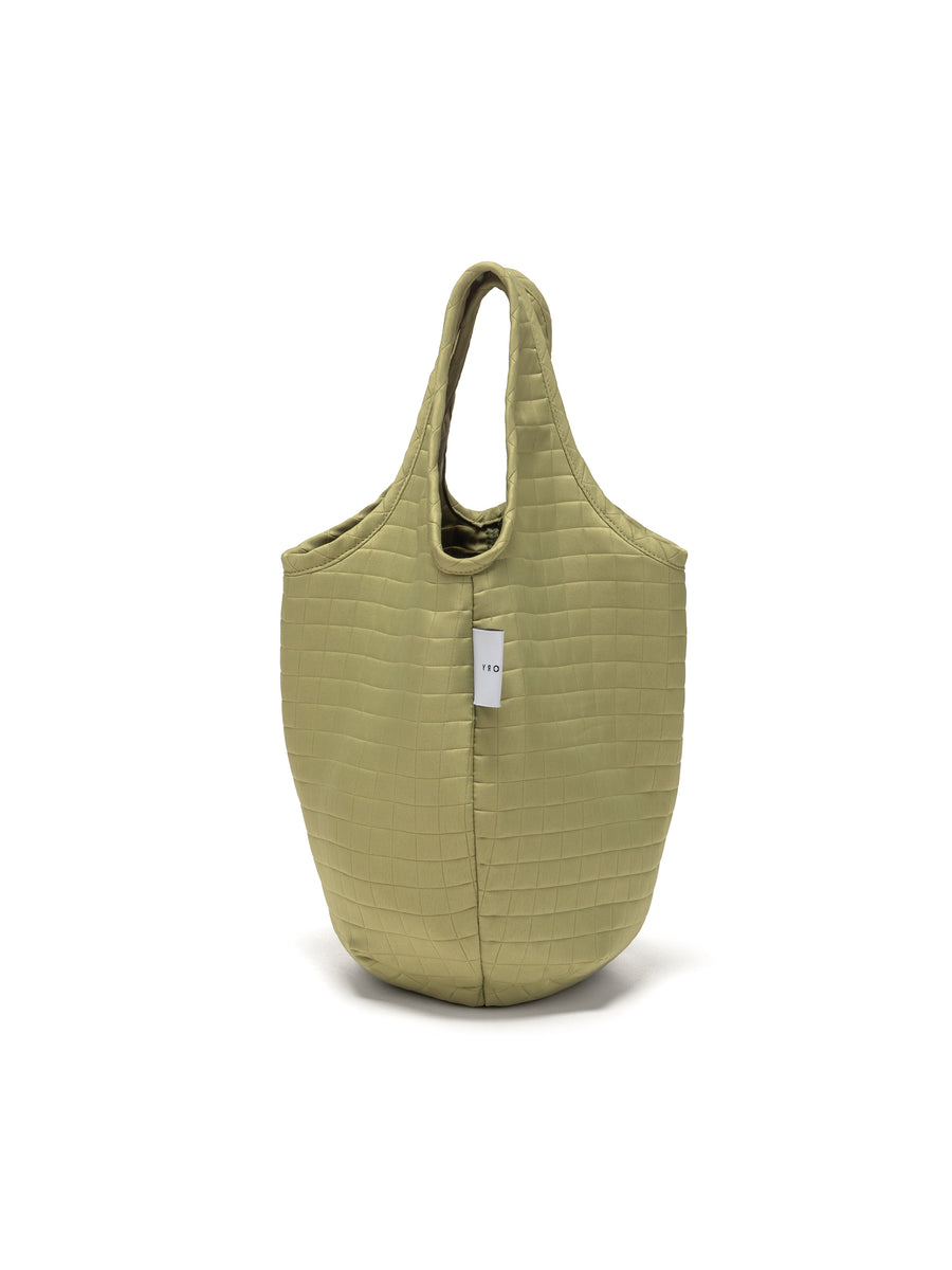 egg tote - lush grid yuzu