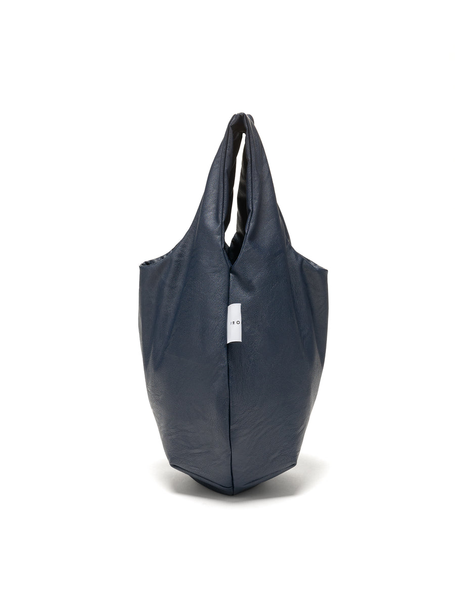 egg tote - vegan leather blue nile