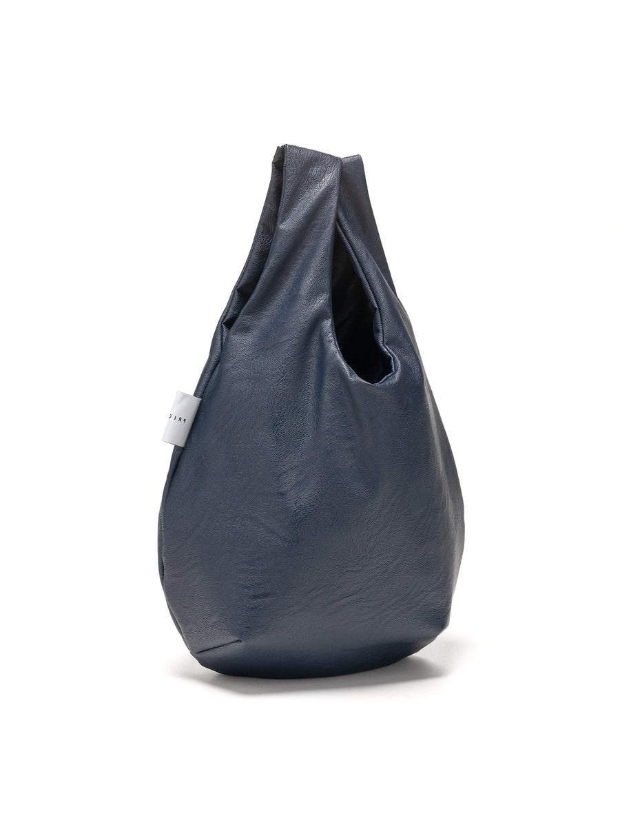 egg tote - vegan leather blue nile