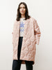 quilted jacket - pink abstract