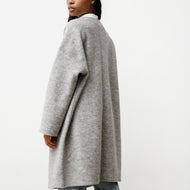 ura coat - boiled wool heather grey – Priory Shop