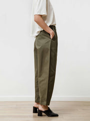 long pleat trouser - canvas jalapeño